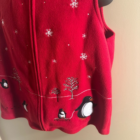 Super Cute Vintage Northern Reflection Fleece Penguin Vest - Picture 2 of 6